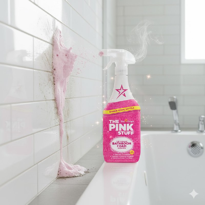 LIMPIADOR EN SPRAY MILAGROSO DE ESPUMA ANTIGOTEO THE PINK STUFF STAR DROPS 850ML