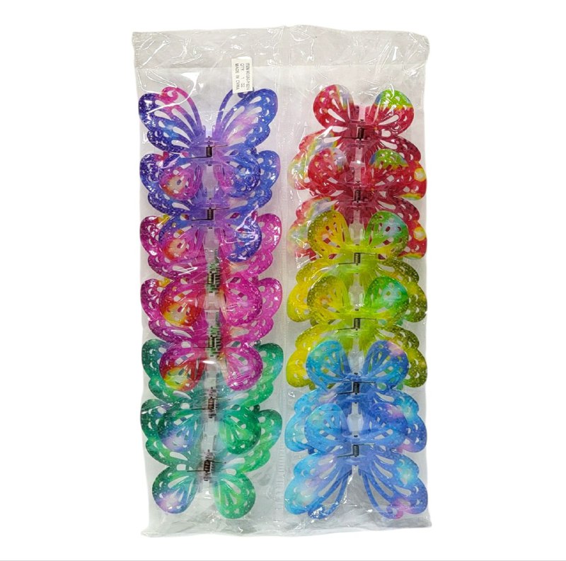 GANCHO PARA EL CABELLO DE MARIPOSA, PINZAS DE SUJECION FUERTE, ACCESORIO PARA EL CABELLO PAQUETE DE 12UND, MEDIDA 10CM