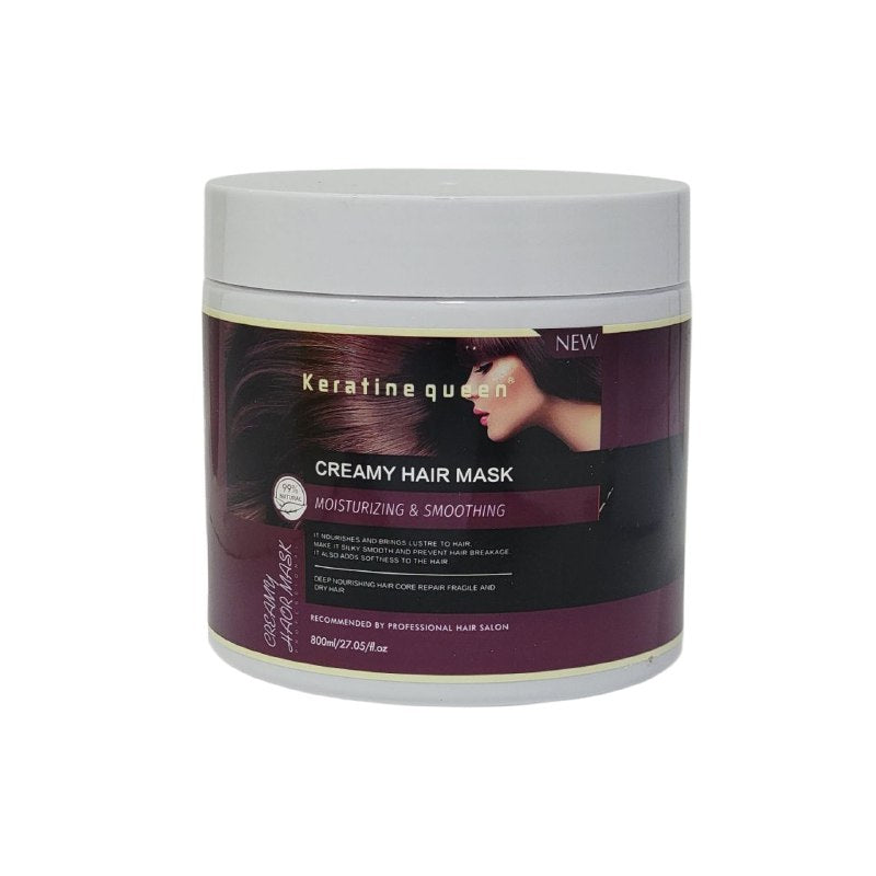 MASCARILLA PARA EL CABELLO CREMOSA DE QUERATINA NATURAL KERATINE QUEEN 800ML