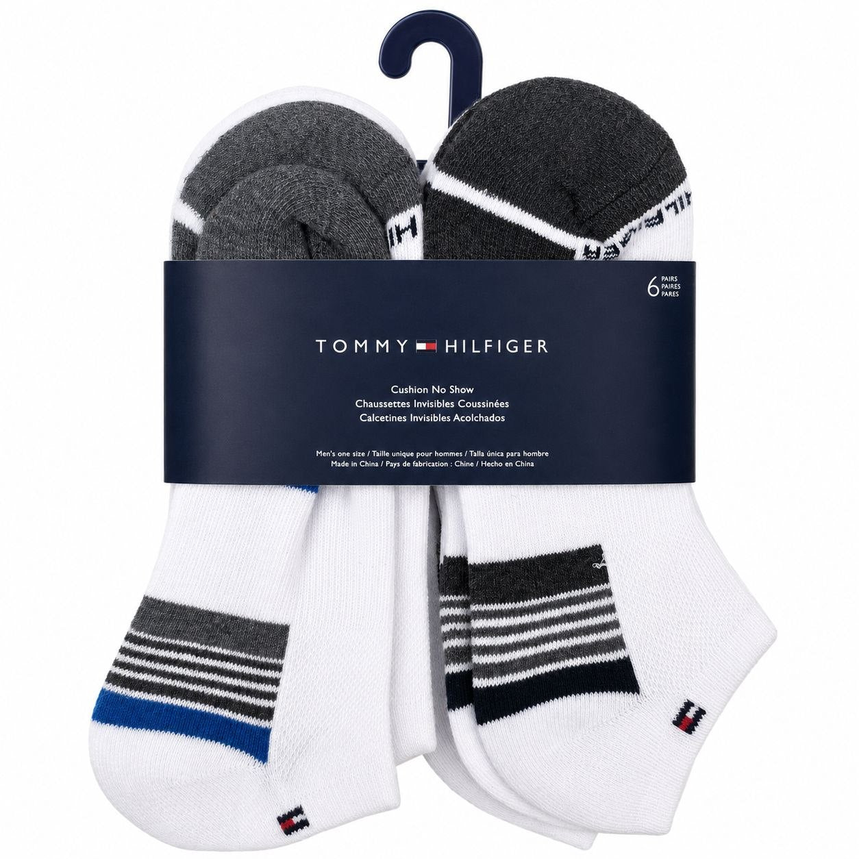 CALCETA TOBILLERA TOMMY HILFIGER PARA HOMBRE 6 PARES TALLA ÚNICA