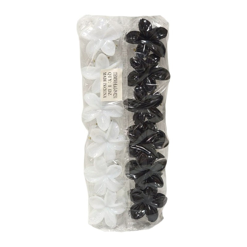 GANCHO PARA EL CABELLO DE FLOR HAWAIANA, PINZAS DE SUJECION FUERTE, ACCESORIO PARA EL CABELLO PAQUETE DE 12UND, MEDIDA 4CM