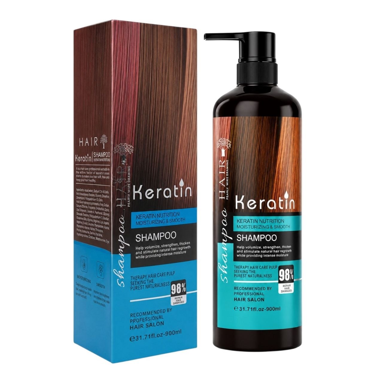 SHAMPOO NUTRITIVO DE KERATINA HAIR PEARLY 900ML