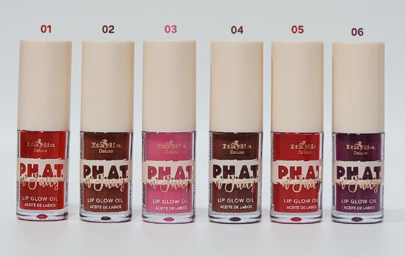 ACEITE DE LABIOS CON SABOR AGRADABLE 6 TONOS ITALIA DELUXE PHAT N JUICY 3.5ML