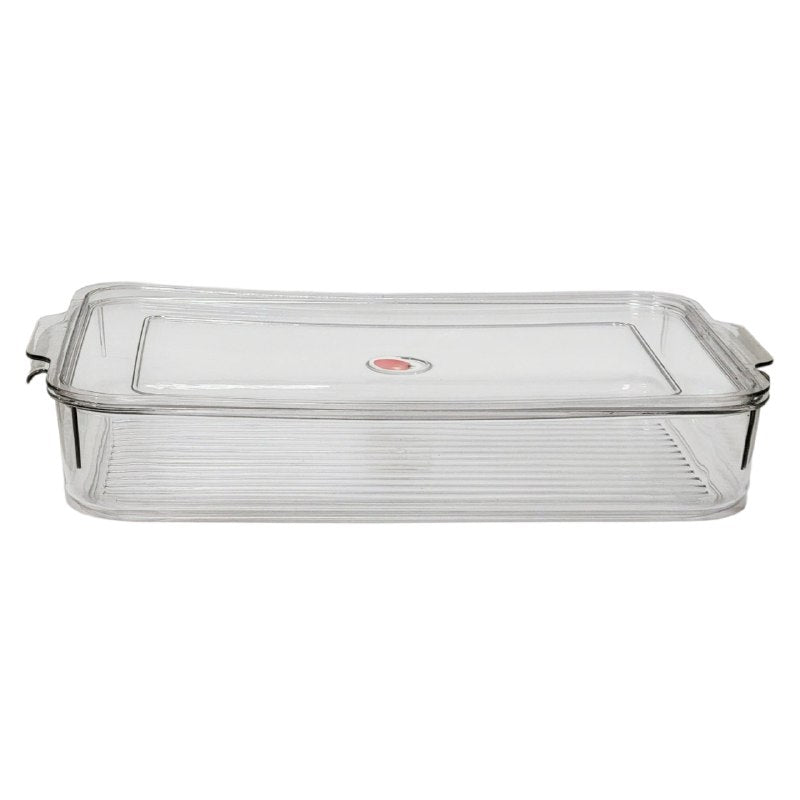 ORGANIZADOR RECIPIENTE CAJA DE ALMACENAMIENTO MULTIFUNCIONAL DE ACRILICO TRANSPARENTE CON TAPA BENELI HOME 5X20X30CM
