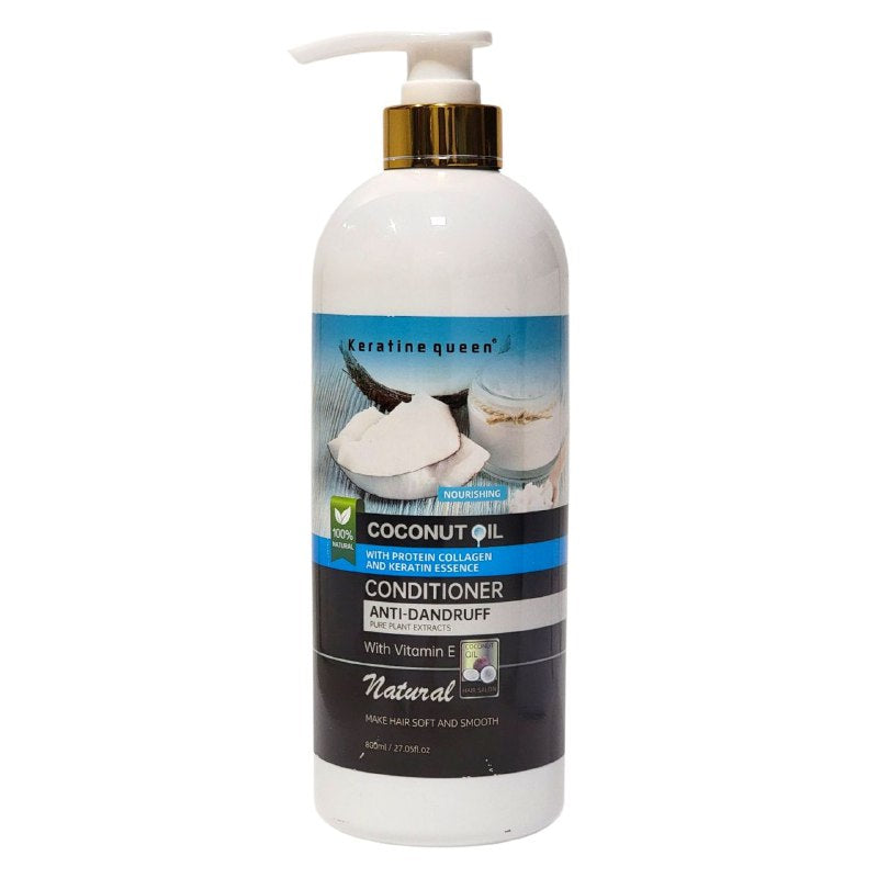 ACONDICIONADOR DE ACEITE DE COCO ANTICAIDA Y ANTICASPA KERATINE QUEEN 800ML