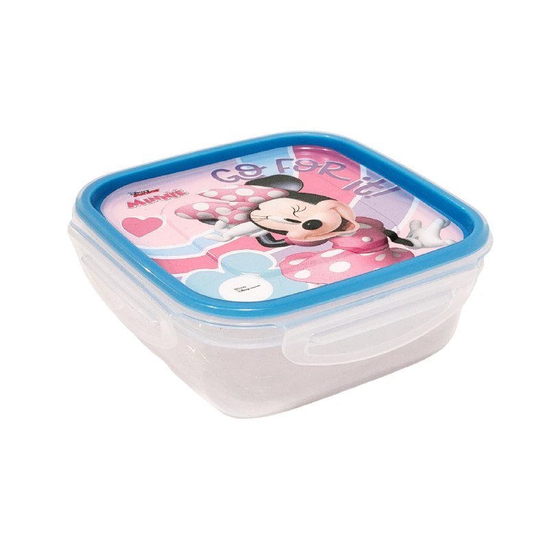 RECIPIENTE PANA PARA ALIMENTOS PARA NIÑAS CON DISEÑO DE MINNIE MOUSE KENDY 7X16X16CM