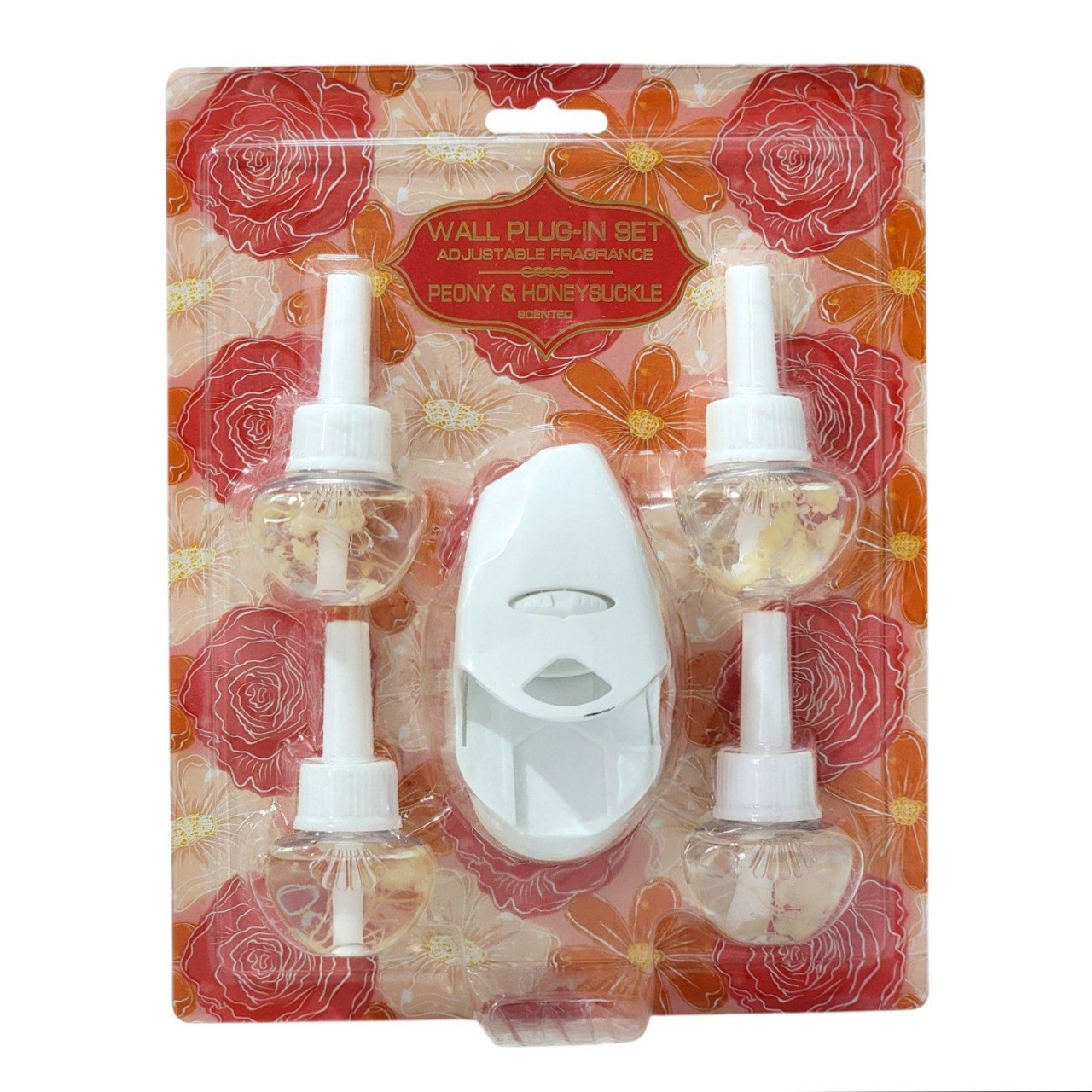 AROMATIZANTE DE PARED ENCHUFABLE AROMA A PEONIA Y MADRESELVA 20MLX4