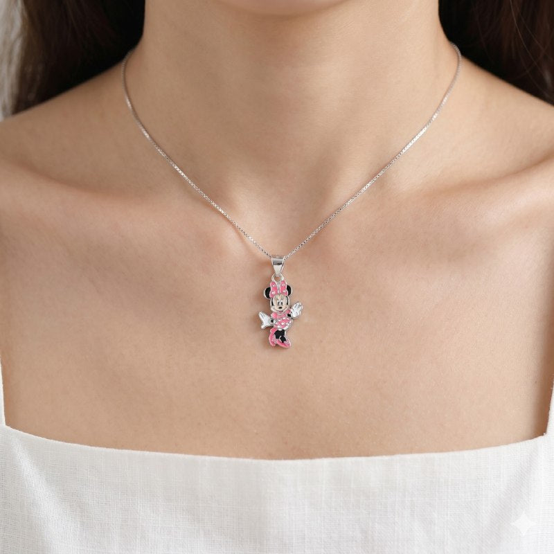 DIJE EN FORMA DE MINNIE MOUSE DE PLATA 9.25 PESO: 2.7G