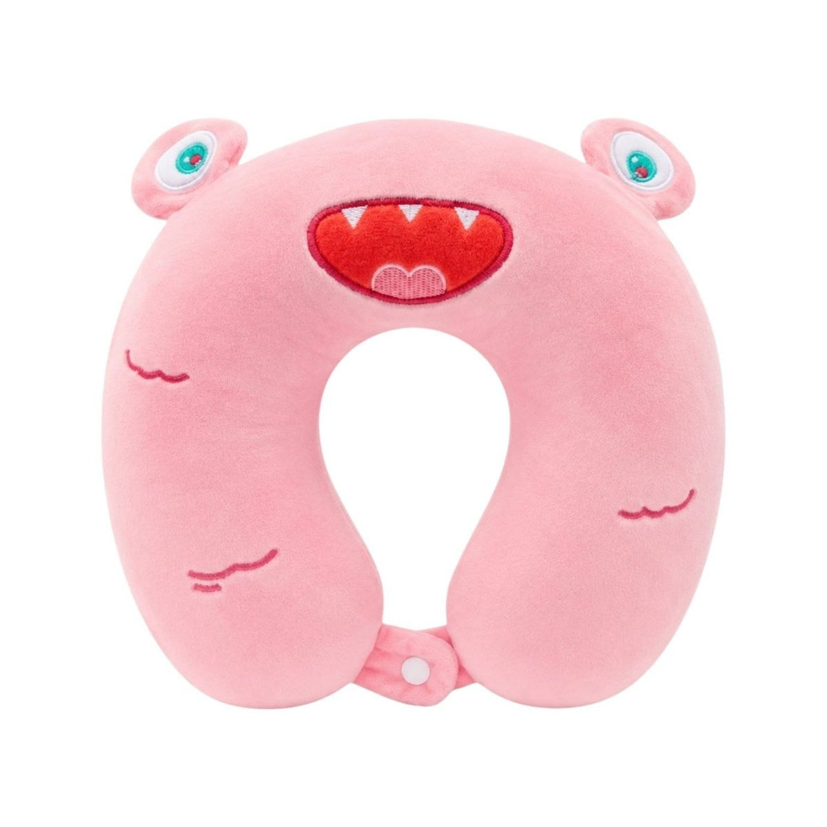 ALMOHADA DE VIAJE DE FELPA PARA NIÑOS COJÍN ERGONÓMICO DE CUELLO CON DISEÑO DE MONSTRUITO BENELI HOME 29x33 CM