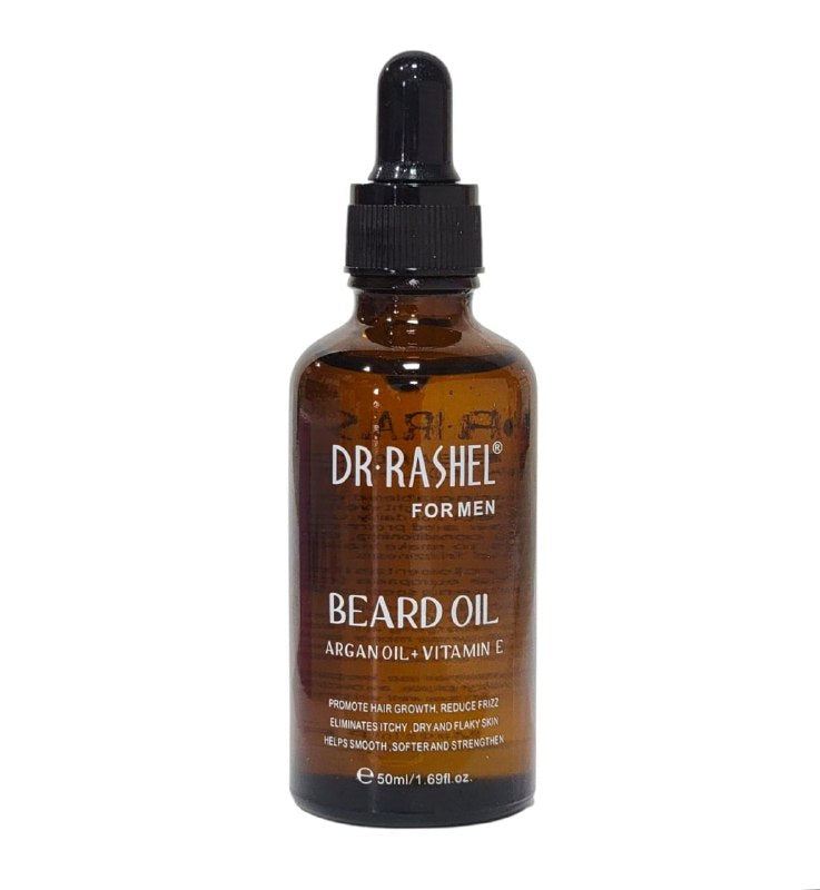 ACEITE PARA BARBA CON ARGAN VITAMINA E AGUACATE Y JOJOBA DR RASHEL 50ML
