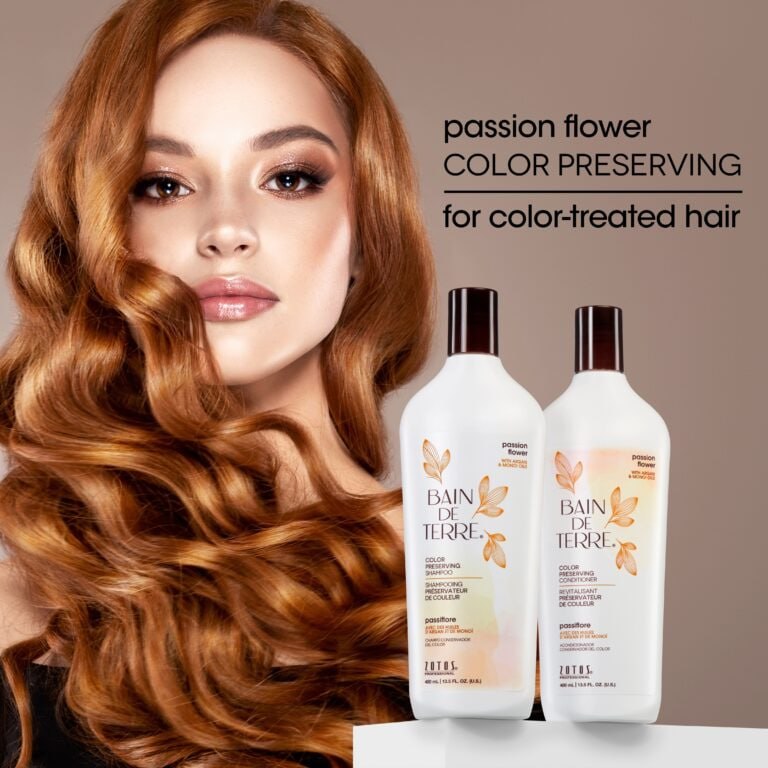 SHAMPOO DE EXTRACTO DE FLOR DE LA PASION QUE PROTEGE EL COLOR EN PELOS TEÑIDOS ZOTOS 400ML