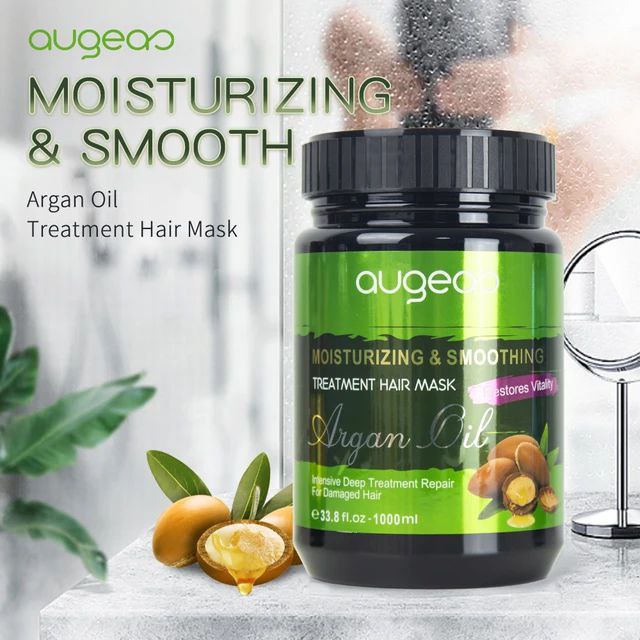 MASCARILLA PARA EL CABELLO DE ACEITE DE ARGAN HIDRATANTE Y SUAVIZANTE AUGEAS 1000ML