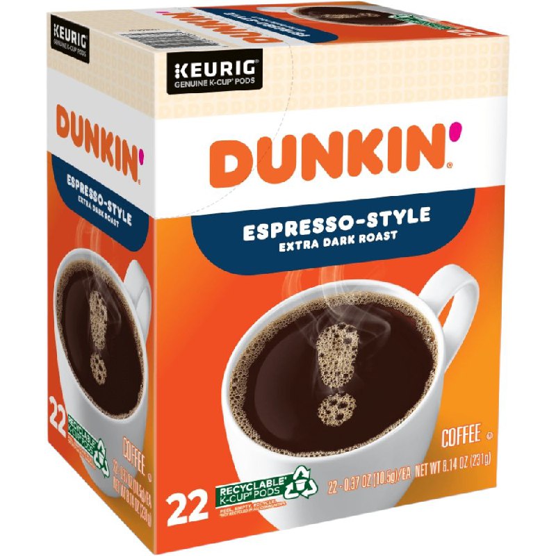 COMIDA CAFE ESTILO EXPRESSO TOSTADO EXTRA OSCURO DUNKIN EN CAPSULAS 22UND