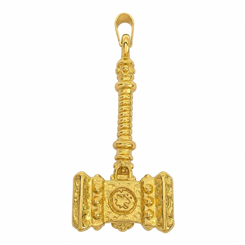 DIJE DE ENCHAPE PARA CADENA CON DISEÑO DE HOMBRE DE PESAS 7CM