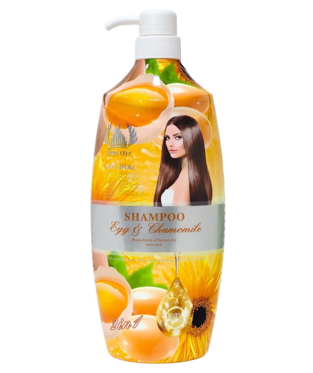 SHAMPOO CON EXTRACTO DE HUEVO Y MANZANILLA TREE CITY 1L
