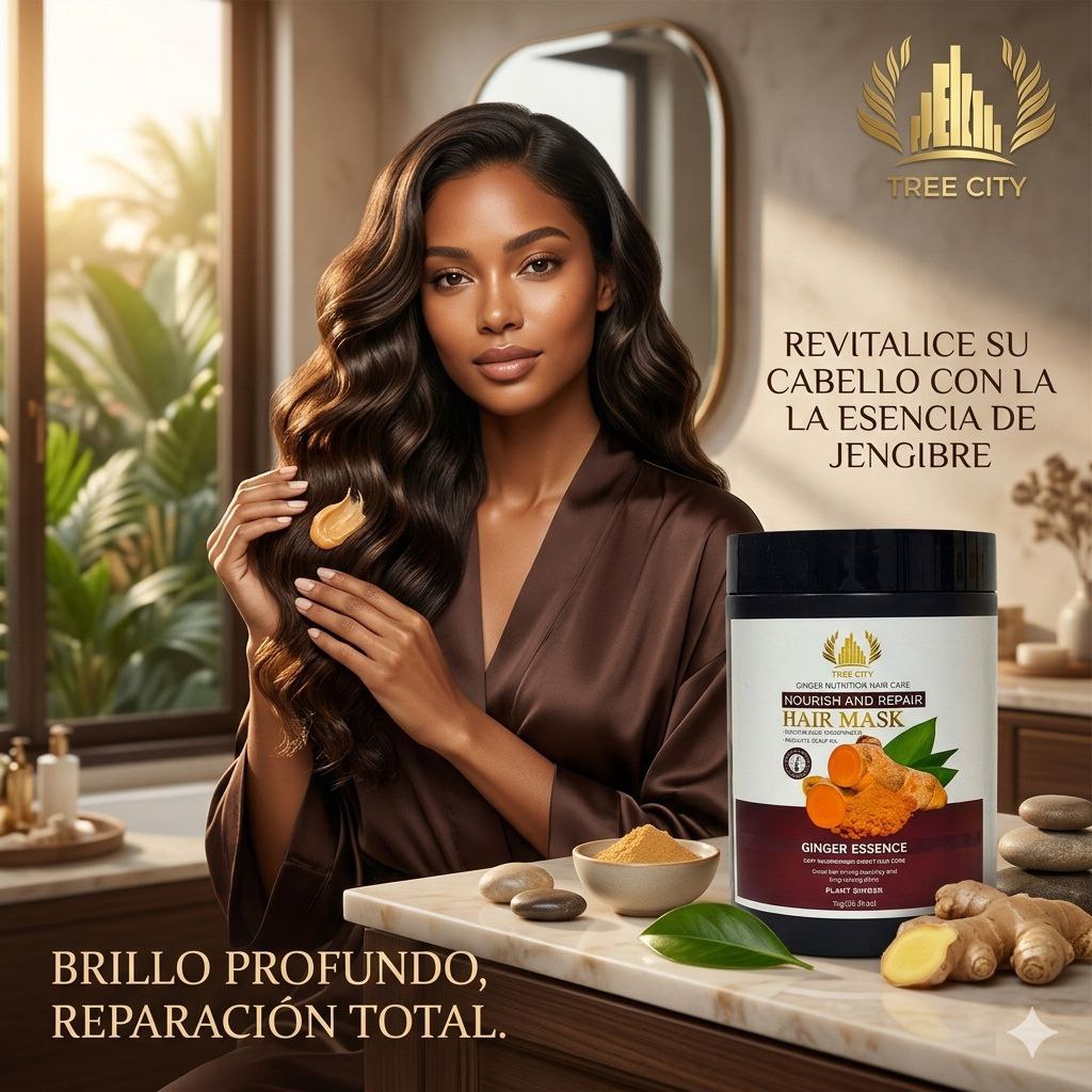 MASCARILLA PARA EL CABELLO DE ESENCIA DE JENGIBRE ROJO TREE CITY 1KG