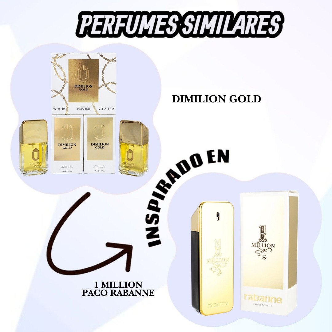 SET DIMILLION GOLD EDP 50MLX2 (H) (AROMA SIMILAR A PACO RABANNE 1 MILLION)