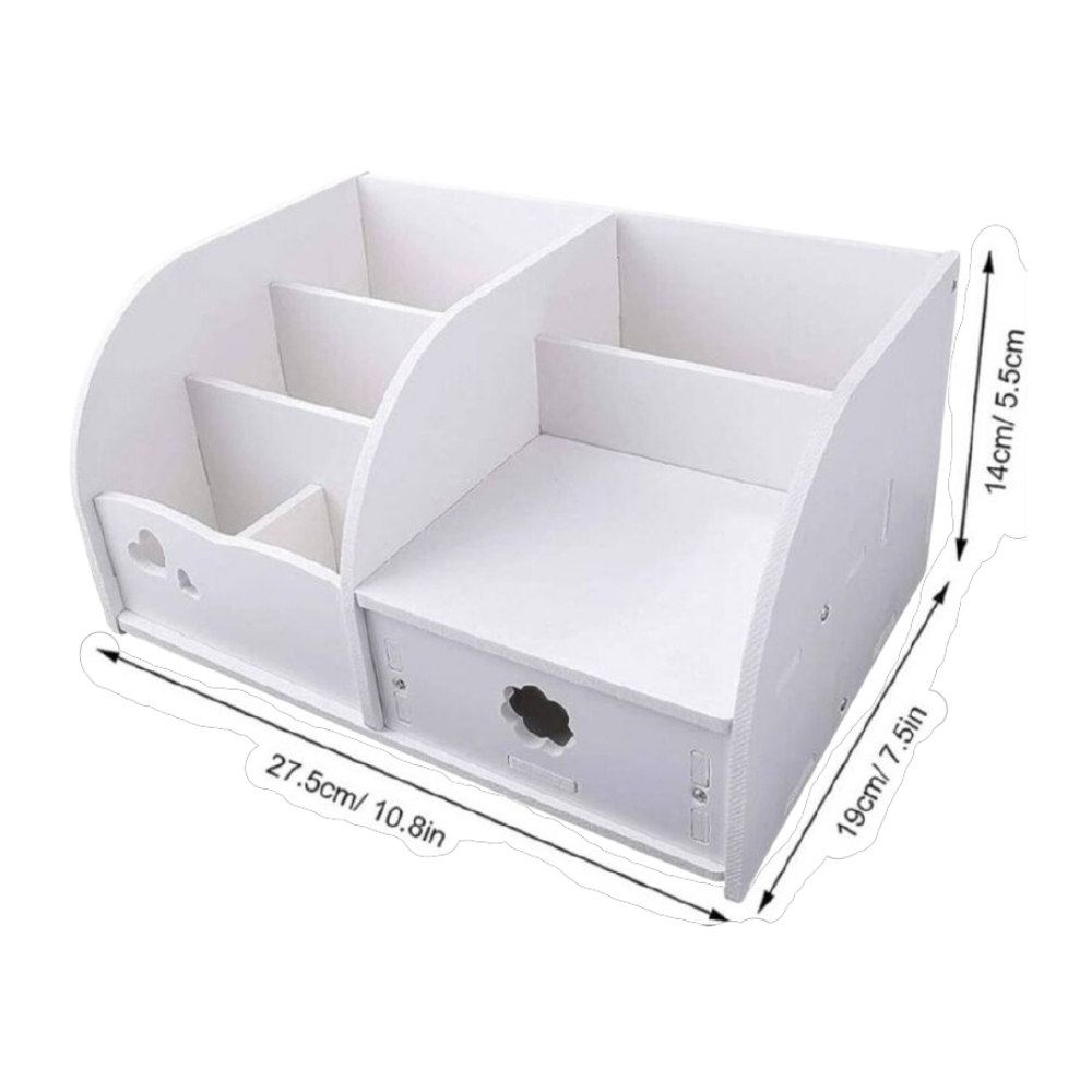 ORGANIZADOR DE MAQUILLAJE BLANCO
