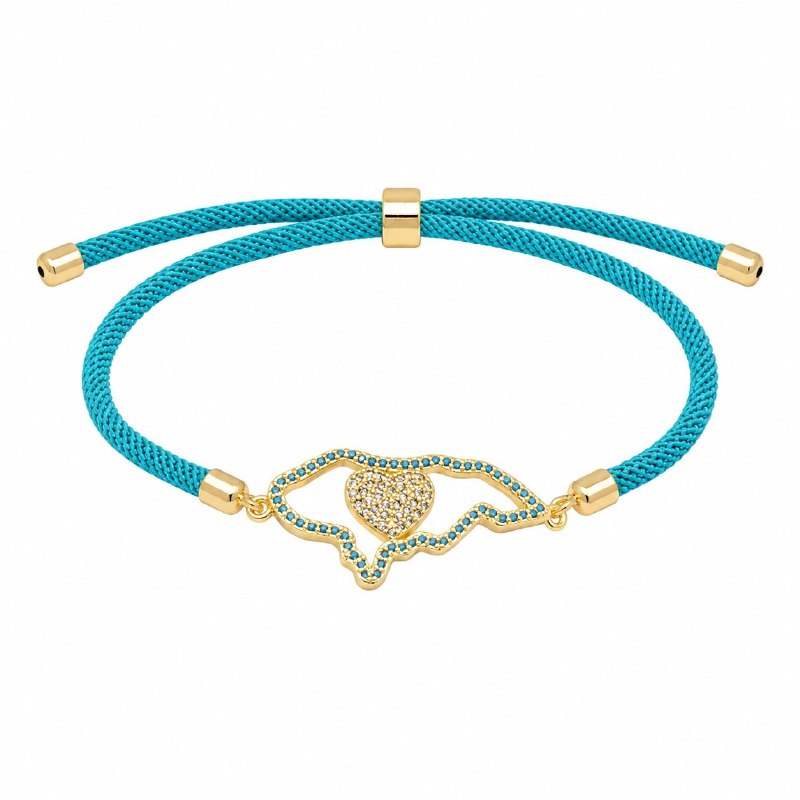 PULSERA DE ENCHAPE ELASTICA PARA DAMA CON DISEÑO DE HONDURAS