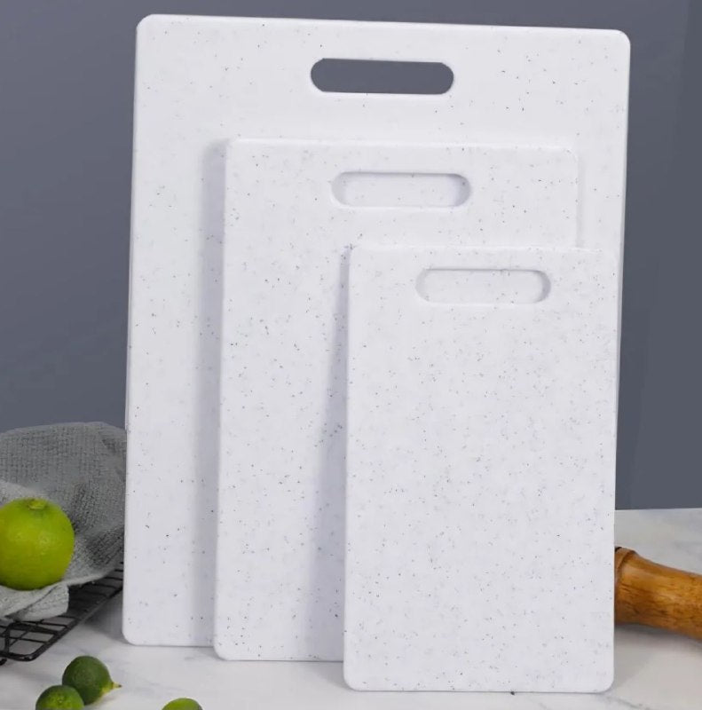 SET DE TABLAS DE PICAR ALIMENTOS CON ACABADO TIPO GRANITO 3PCS
