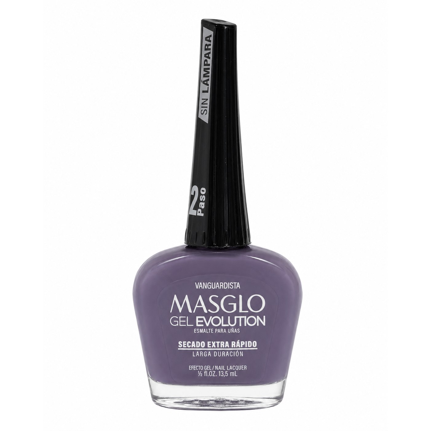 ESMALTE DE UÑAS CON EFECTO GEL DE SECADO EXTRA RÁPIDO MASGLO GEL EVOLUTION PASO 2 "ESTILO VANGUARDISTA" 13.5 ML