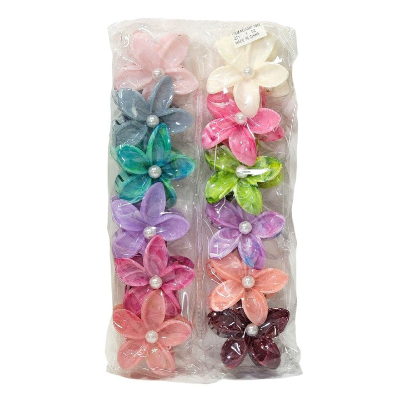 GANCHO PARA EL CABELLO DE PINZA DE FLOR HAWAIANA, PINZAS DE SUJECION FUERTE, ACCESORIO PARA EL CABELLO 8CM, PAQUETE 12UND