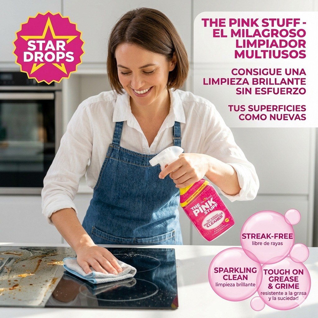 LIMPIADOR EN SPRAY MULTIUSO MILAGROSO THE PINK STUFF STAR DROPS 850ML