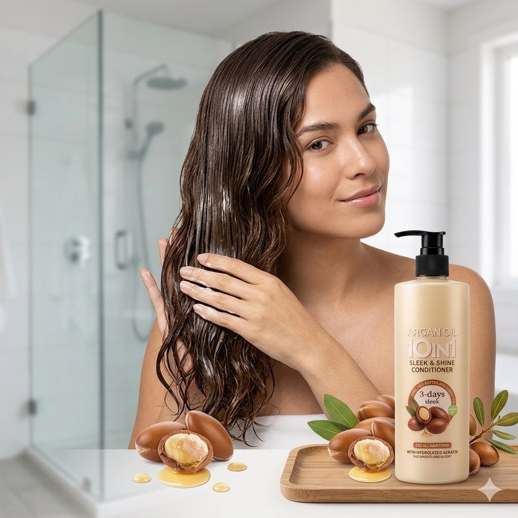 ACONDICIONADOR 10 EN 1 EFECTO SEDOSO Y BRILLO PROFUNDO CON ACEITE DE ARGAN ARGAN OIL 500ML
