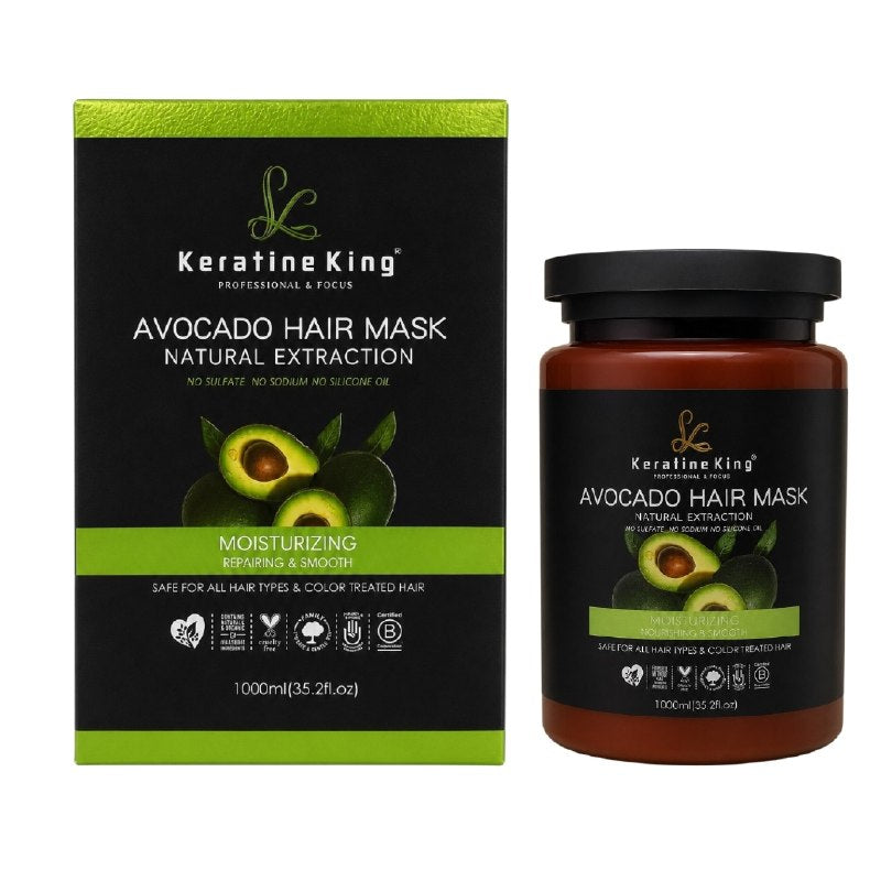 MASCARILLA PARA EL CABELLO CON EXTRACTO DE AGUACATE DE NUTRICION INTENSIVA KERATINE KING 1000ML