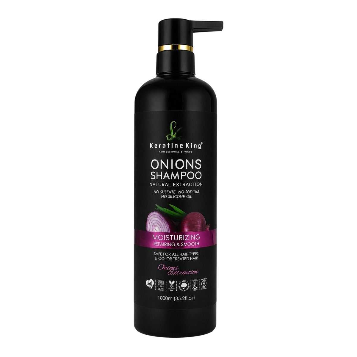 SHAMPOO DE CEBOLLA HIDRATANTE Y REPARADOR KERATINE KING 1000ML