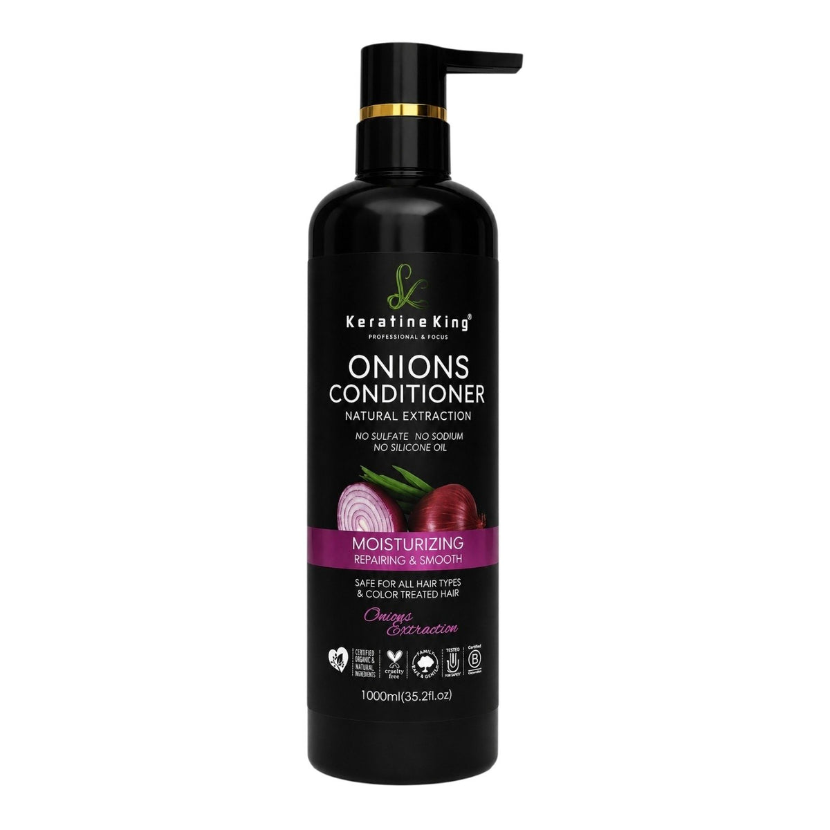 ACONDICIONADOR DE CEBOLLA HIDRATANTE Y REPARADOR KERATINE KING 1000ML