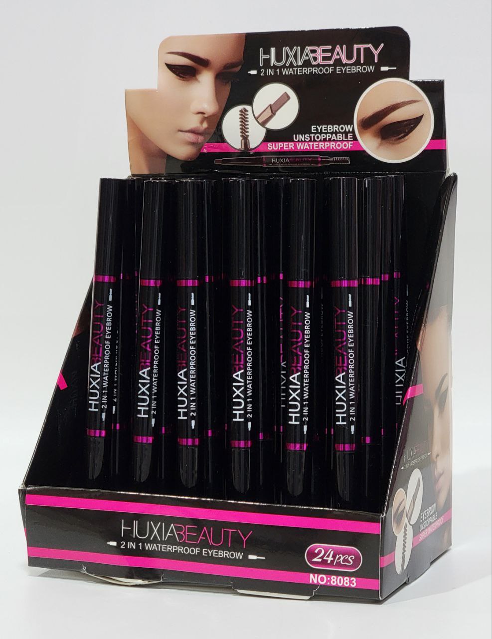 LAPIZ PARA CEJAS IMPERMEABLE 2 EN 1 HUXIABEAUTY