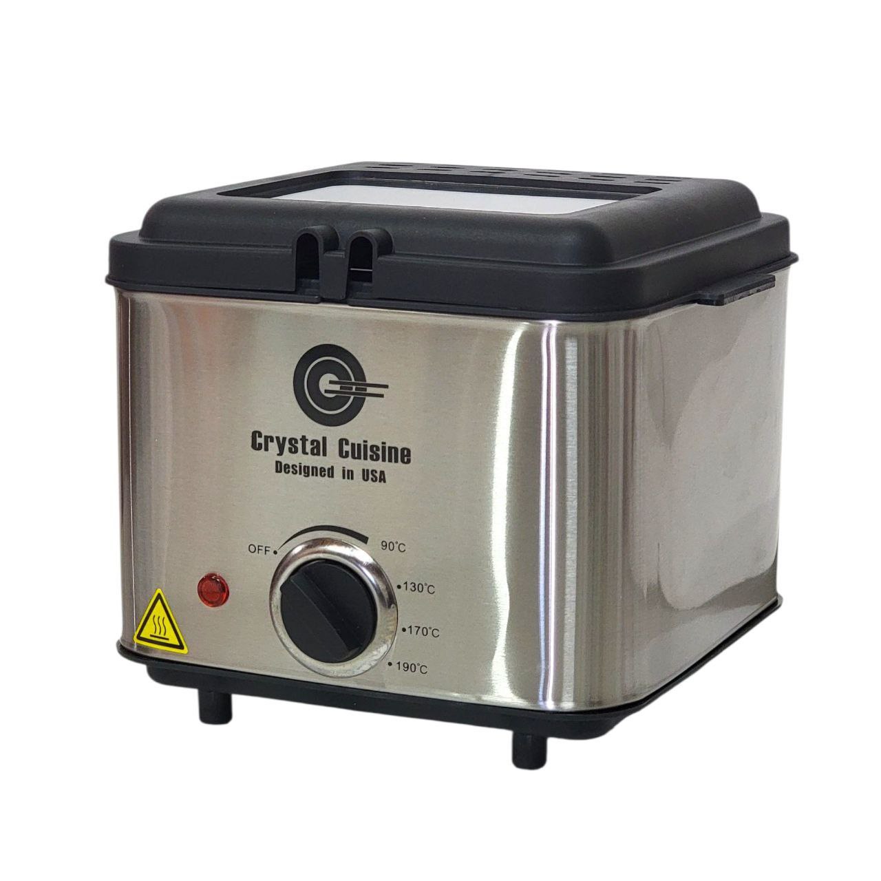 MAQUINA FREIDORA ELECTRICA DE ACERO INOXIDABLE CAPACIDAD 1.5L CRYSTAL CUISINE