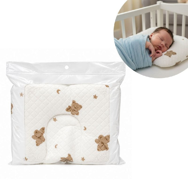 MINI COJIN ALMOHADA ERGONOMICA ANTICABEZA PLANA PARA BEBES 23X26CM