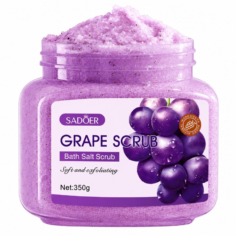 EXFOLIANTE CORPORAL DE SALES MARINAS RENOVADORAS CON AROMA A UVA SADOER 350G