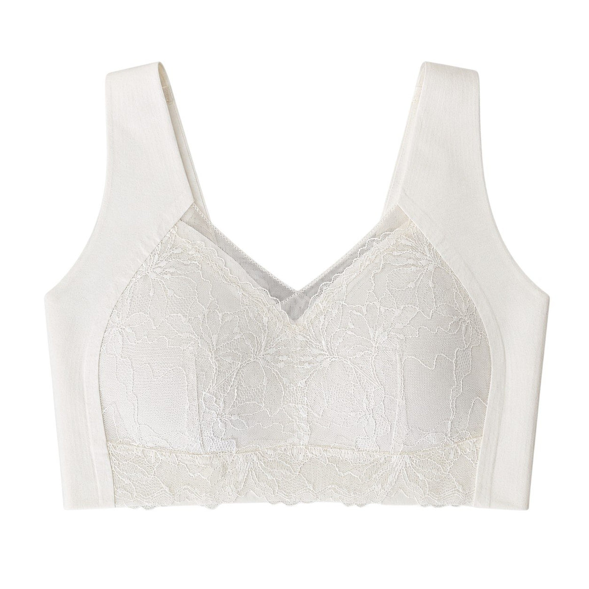 BRASIER TIPO TOP SIN VARILLA CON ENCAJE FLORAL