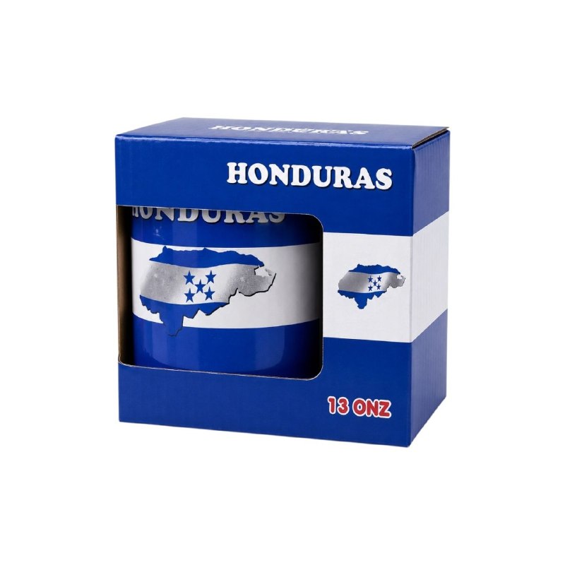 TAZA INSPIRADA EN LA BANDERA DE HONDURAS 384ML