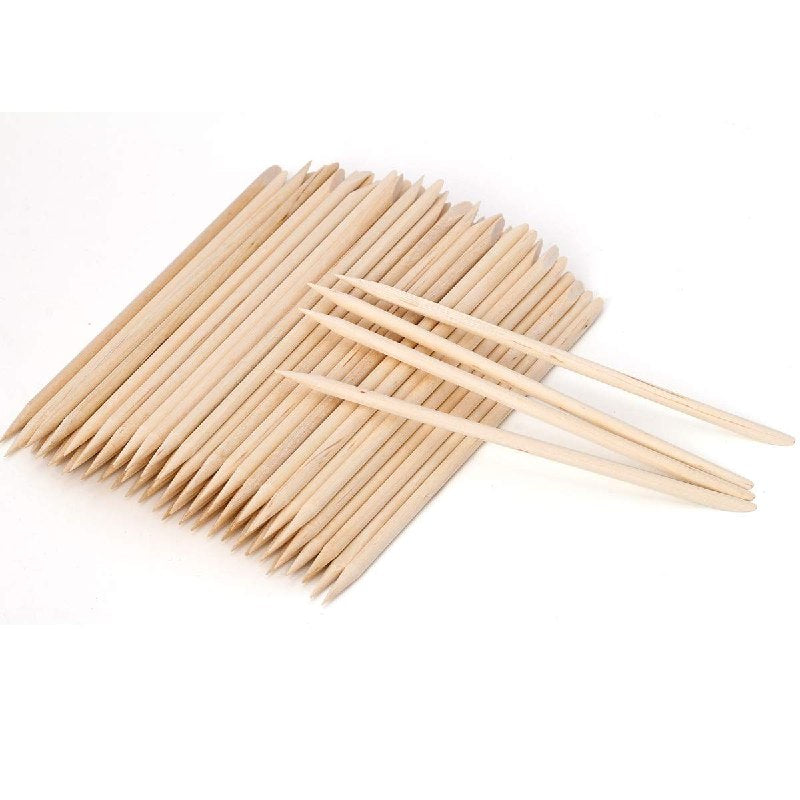 PALITOS DE NARANJO PARA MANICURA OBLE PUNTA PARA EMPUJAR CUTÍCULAS Y LIMPIAR