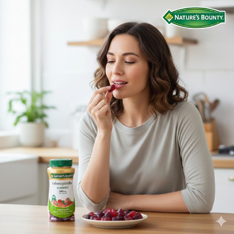 VITAMINAS EN GOMITAS DE ASHWAGANDHA PARA EL ESTRES NATURES BOUNTY 60UND