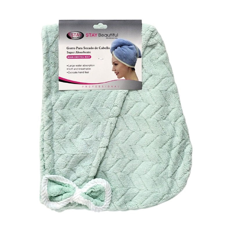 GORRO DE SECADO DE CABELLO TOALLA ABSORBENTE STAY BEAUTIFUL