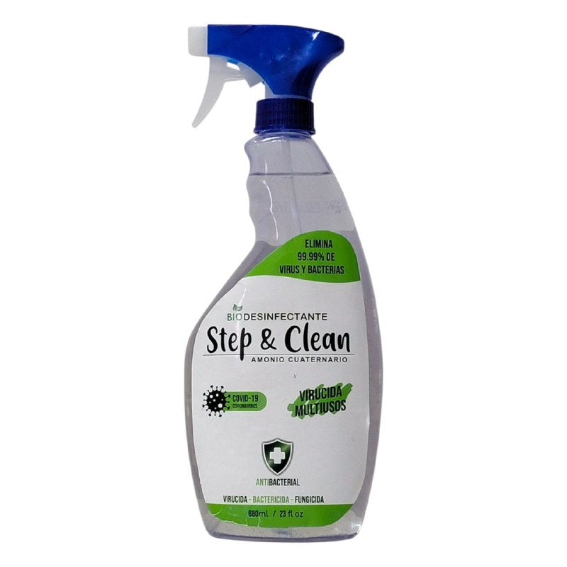 LIMPIADOR DESINFECTANTE BIO DESINFECTANTE AMONIO STEP & CLEAN 680ML