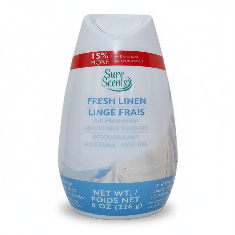 AMBIENTADOR AROMATIZANTE DE GEL SOLIDO DE LINO FRESCO SURE SCENTS 226G
