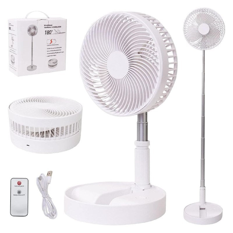 VENTILADOR DE ESCRITORIO PORTATIL PLEGABLE CON SOPORTE DE PEDESTAL AJUSTABLE 180° WINDWAVER
