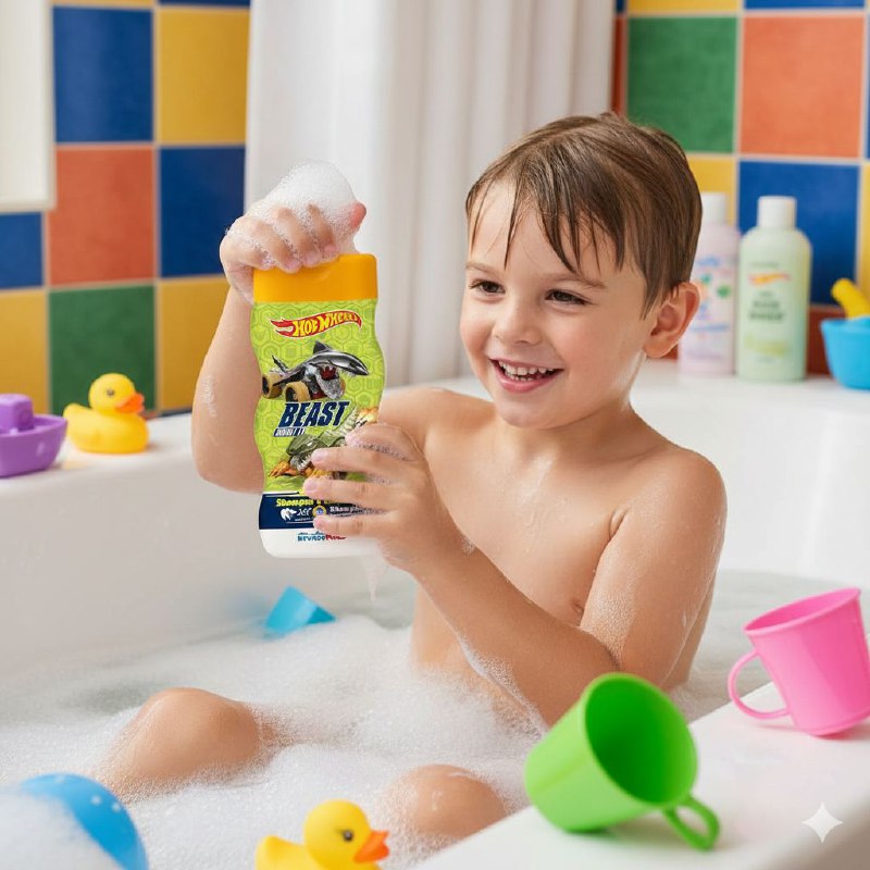 SHAMPOO PARA NIÑOS 2 EN 1 LIMPIA Y SUAVIZA DE HOT WHEELS NEVADA 473ML