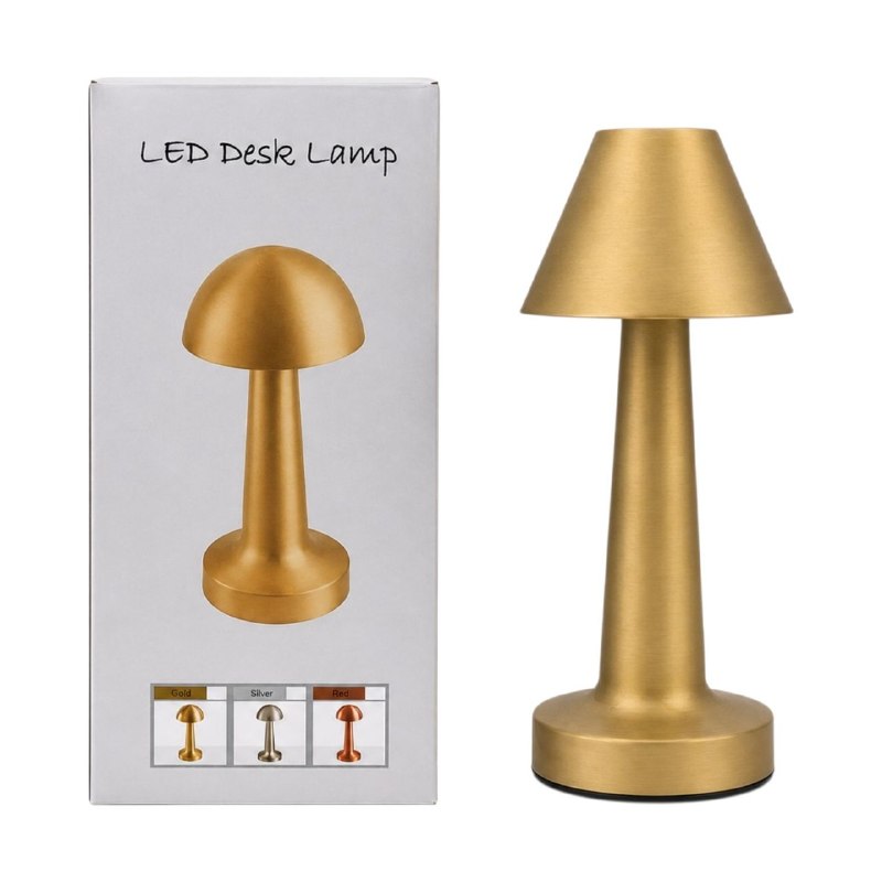 LAMPARA DE MESA LED PORTATIL Y RECARGABLE MINIMALISTA Y ELEGANTE 23.5X9X9.5X4X6.5CM
