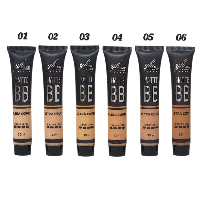 BASE LIQUIDA DE ACABADO MATE Y ALTA COBERTURA YH BEJA COSMETICS 65ML (DUPE DE MAYBELLINE)