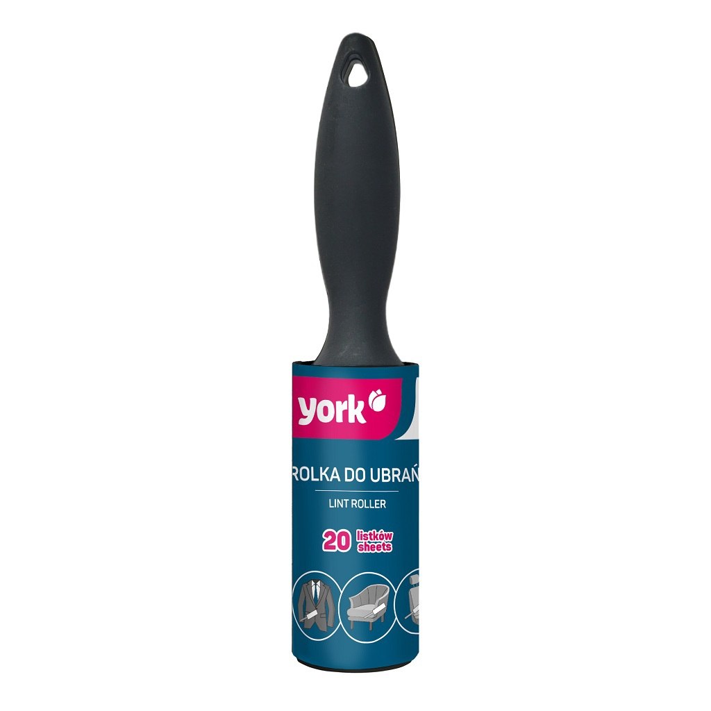 LIMPIADOR RODILLO QUITA PELUSA MULTIUSOS 20 HOJAS YORK 22CM