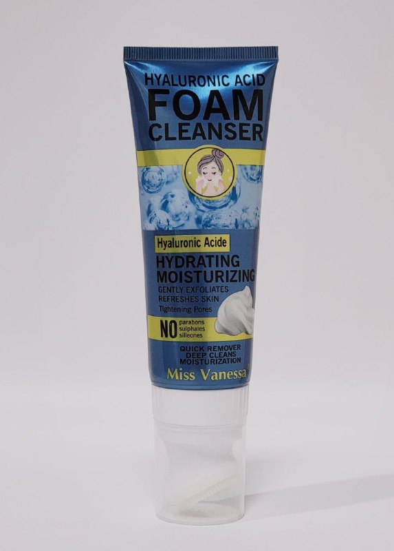 LIMPIADOR FACIAL EN ESPUMA DE ACIDO HIALURONICO EFICAZ CON ESENCIA DE ARROZ, HIDRATA Y SUAVIZA LA PIEL, REPONE LA HUMEDAD Y NUTRIENTES, ELIMINA EXCESO DE GRASA Y DEJA LA PIEL TERSA, ELASTICA Y SUAVE MISS VANESSA 120G