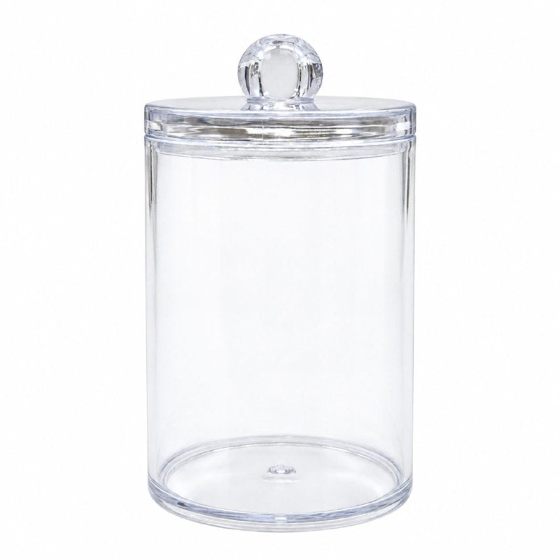 ORGANIZADOR MULTIUSOS TRANSPARENTE PARA ALGODONES E HISOPOS O COSMETICOS 10X6CM