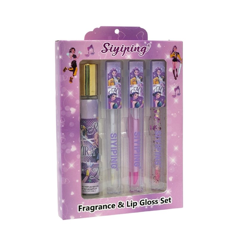 SET DE PERFUME Y LABIALES DE NIÑA DE LAS GUERRERAS KPOP EDP 20ML Y 3 LABIALES SIYIPING
